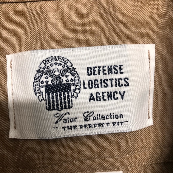 Defense logistics agency uniform tan size 15.5 - Picture 3 of 6